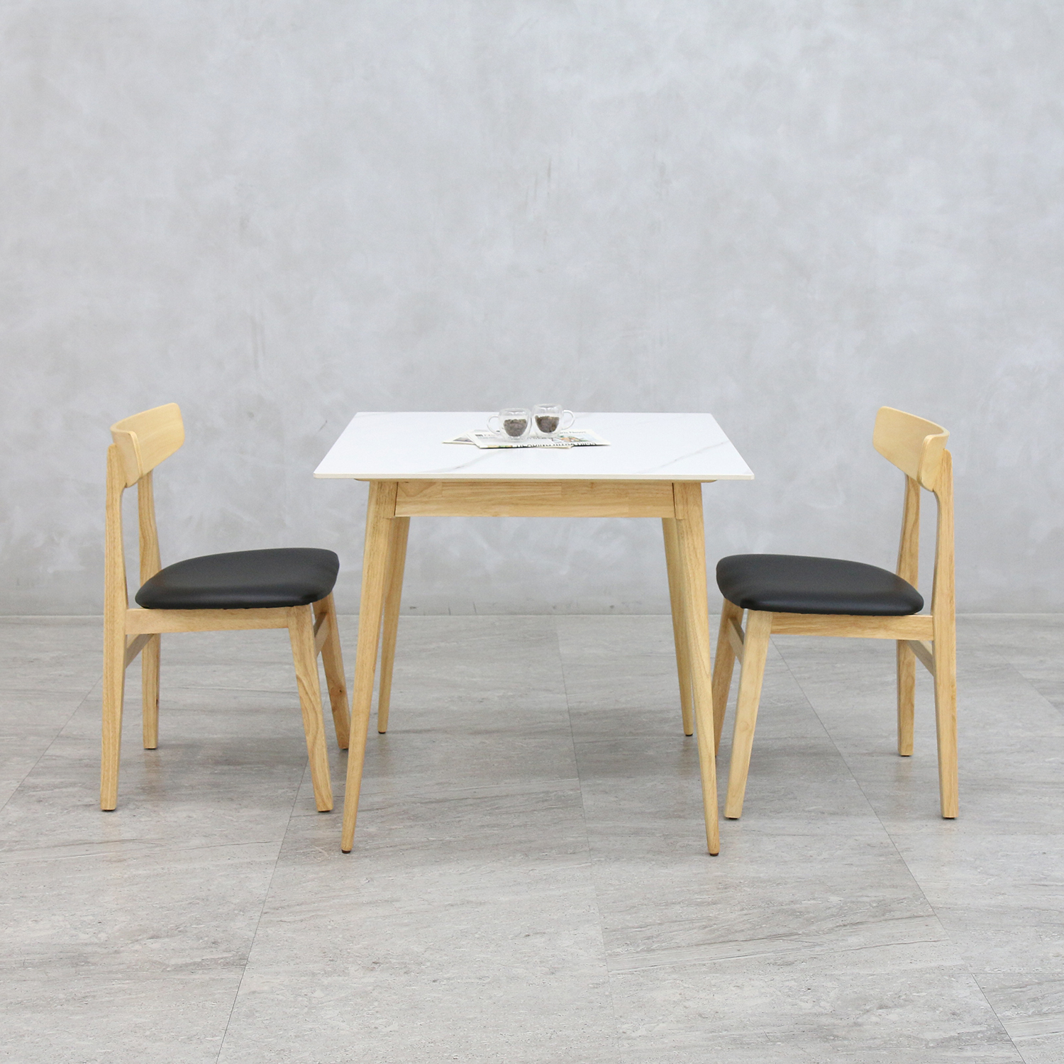 MYL_마이엘가구 신터드세라믹 2인 식탁세트 3color (의자구성)